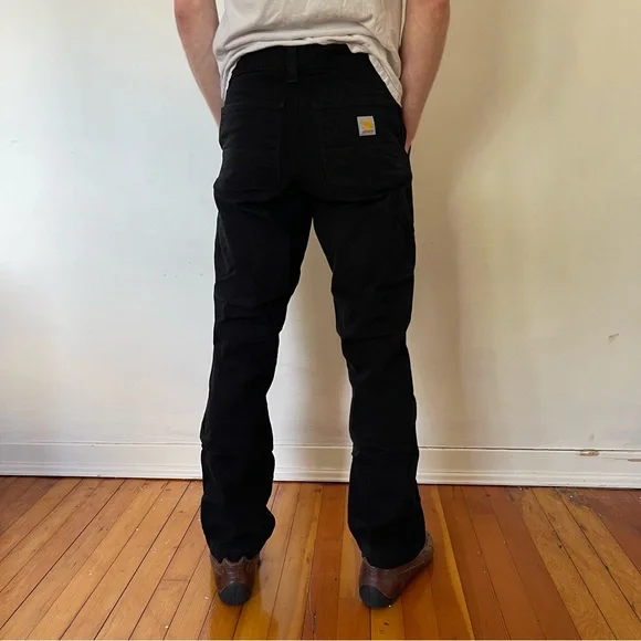 Carhartt Black Utility Pants with Logo Patch - Picture 5 of 10